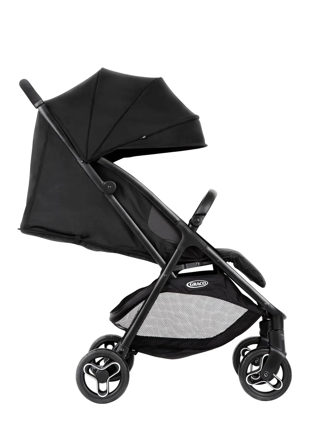 Graco - Myavo Kinderwagen, leicht, schnell zusammenklappbar, ab Geburt bis ca. 4 Jahre (22 kg), mit Regenabdeckung, Midnight