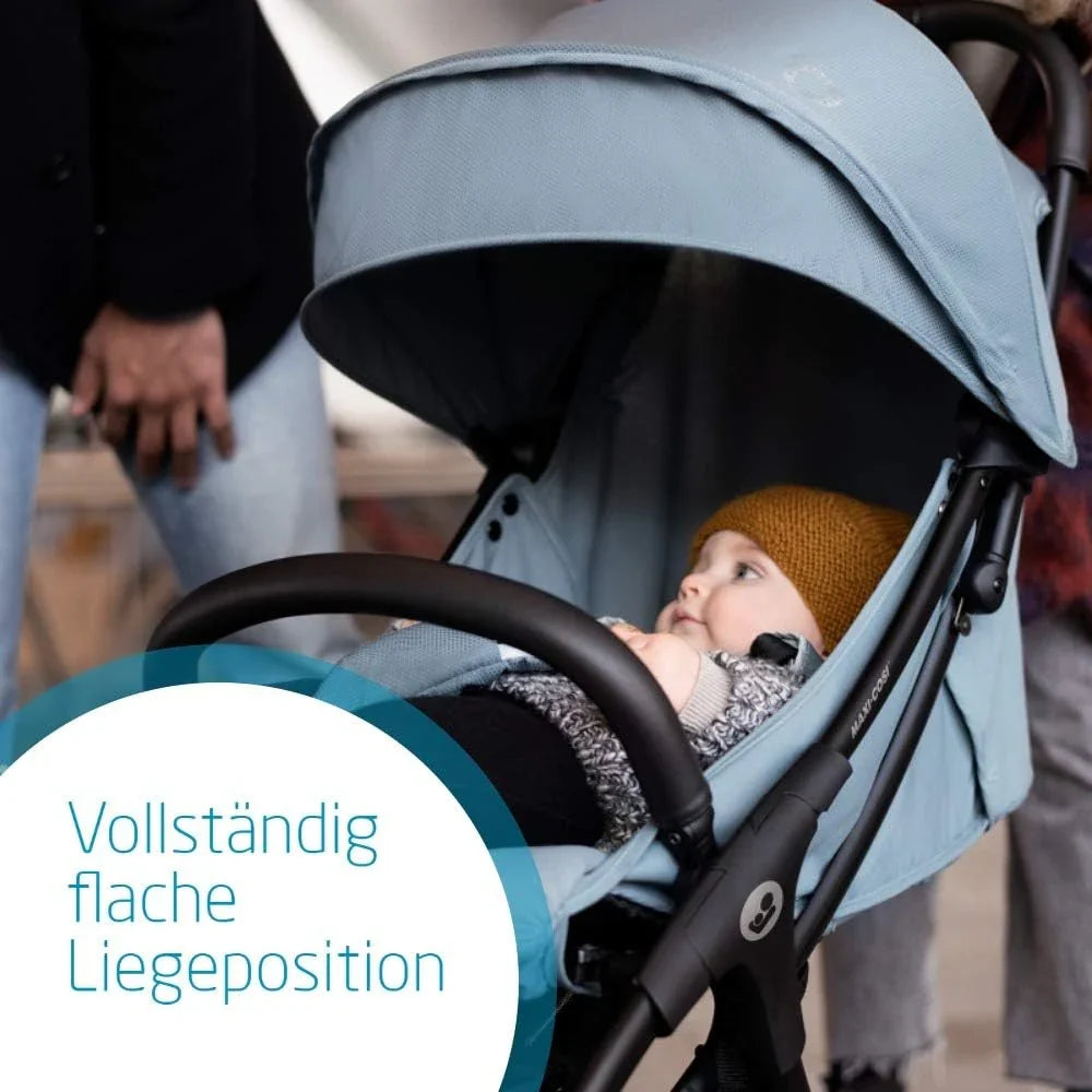Maxi-Cosi Jaya Kinderwagen, super leichter, zusammenklappbarer Stadtbuggy, Kompakter Kinderbuggy mit automatischer Falt-Funktion, Essential Graphite