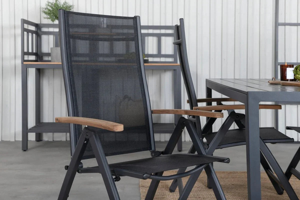 2er Set - Gartenstuhl GranCanaria aus Textilene/Aluminium in Schwarz, Weiß oder Beige