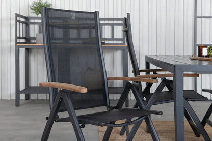 2er Set - Gartenstuhl GranCanaria aus Textilene/Aluminium in Schwarz, Weiß oder Beige