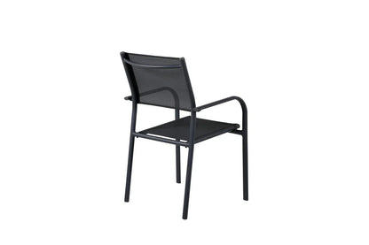 2er Set Gartenstuhl Ira - elegante schwarze Optik aus Aluminium