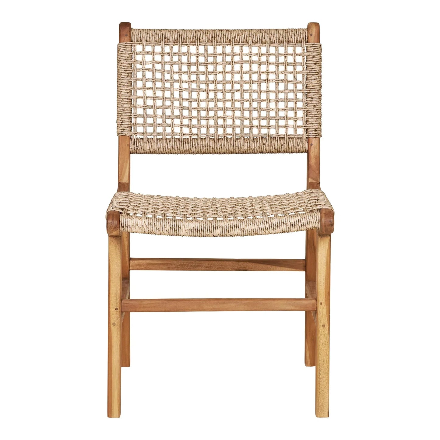 2er Set - Gartenstuhl Capri ohne Armlehne aus Teakholz