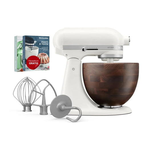 KitchenAid 4,7 L 5KSM156WBEPL Artisan Küchenmaschine mit Walnussschüssel