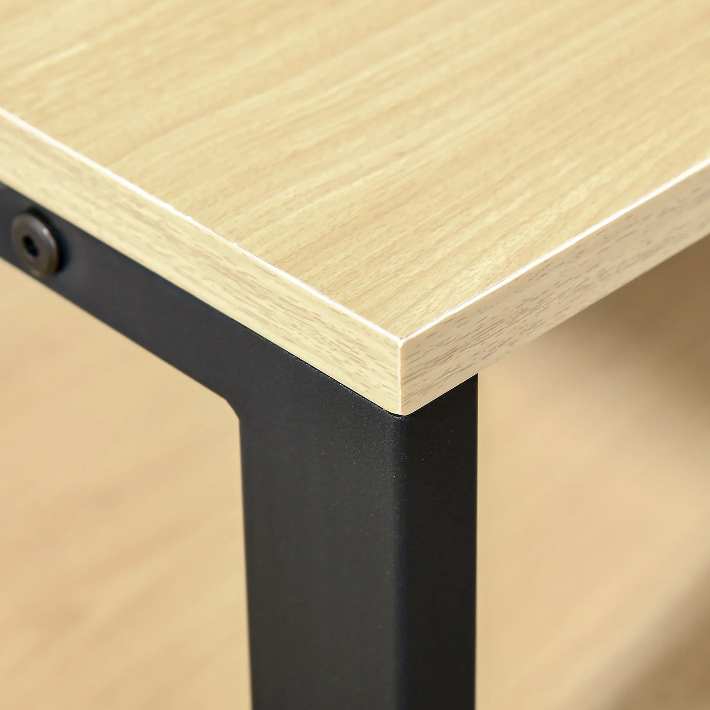 HOMCOM Garderobenständer mit Bank und Metall Schuhregal mit 3 Regalen und 4 Haken zum Aufhängen von Kleidung für Flur/Diele 60x40x175 cm Schwarz und Natur