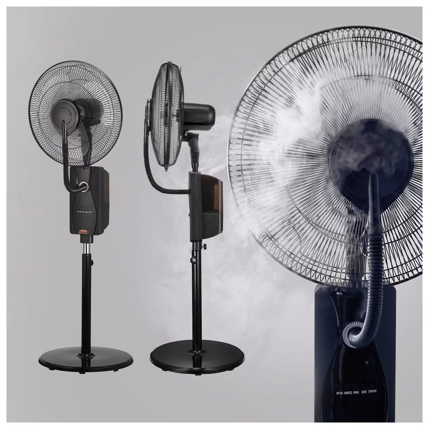 MAUK 16" Ventilator mit Sprüh - Nebel - Kühlung 80W