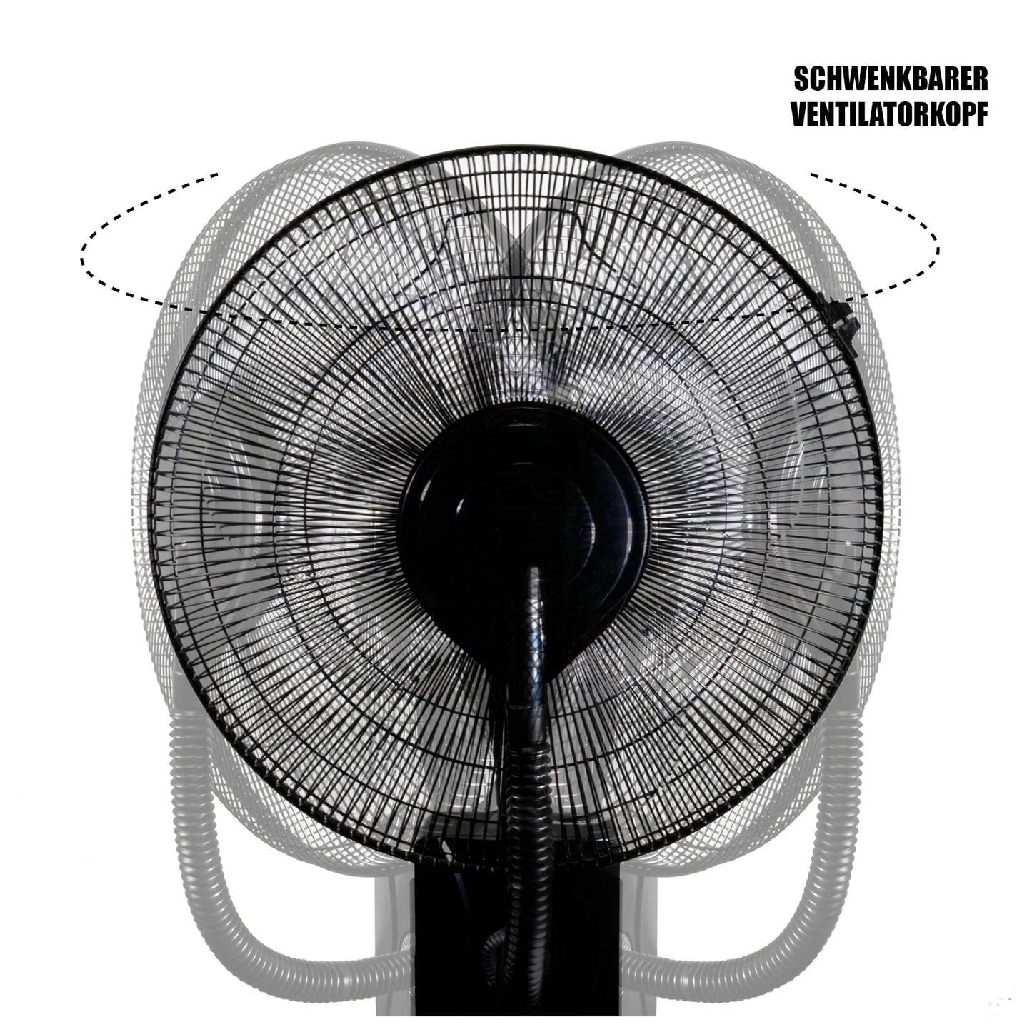 MAUK 16" Ventilator mit Sprüh - Nebel - Kühlung 80W