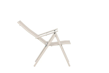 2er Set Gartenstuhl Miro - klappbarer Stuhl in Beige oder Schwarz aus Stahl und Textilene