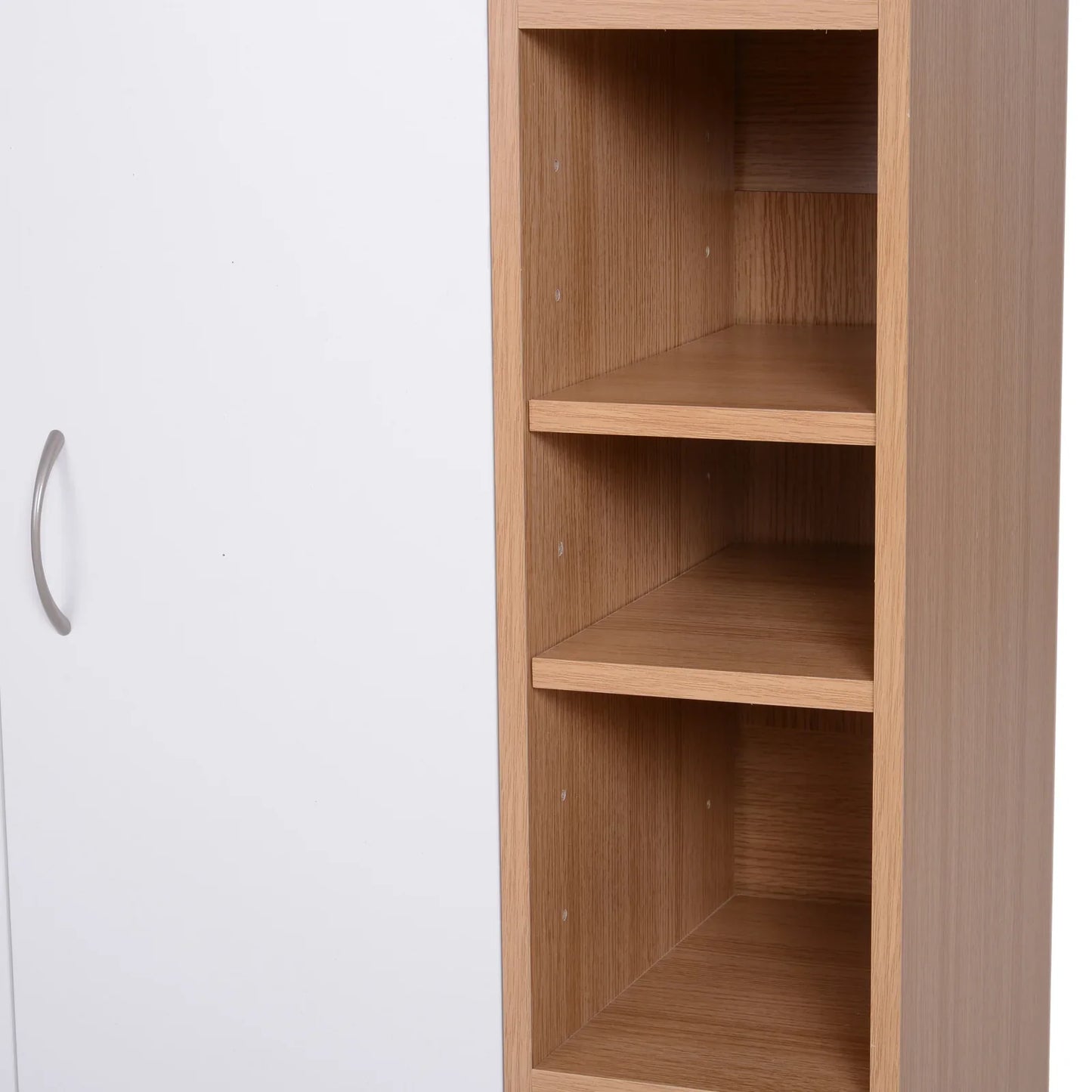 HOMCOM Konsolenschrank Niedriger Schrank Multifunktionaler Stauraumorganisator für Küche, Esszimmer, Wohnzimmer, Badezimmer mit Türen und verstellbaren Regalen 80x32x91 cm