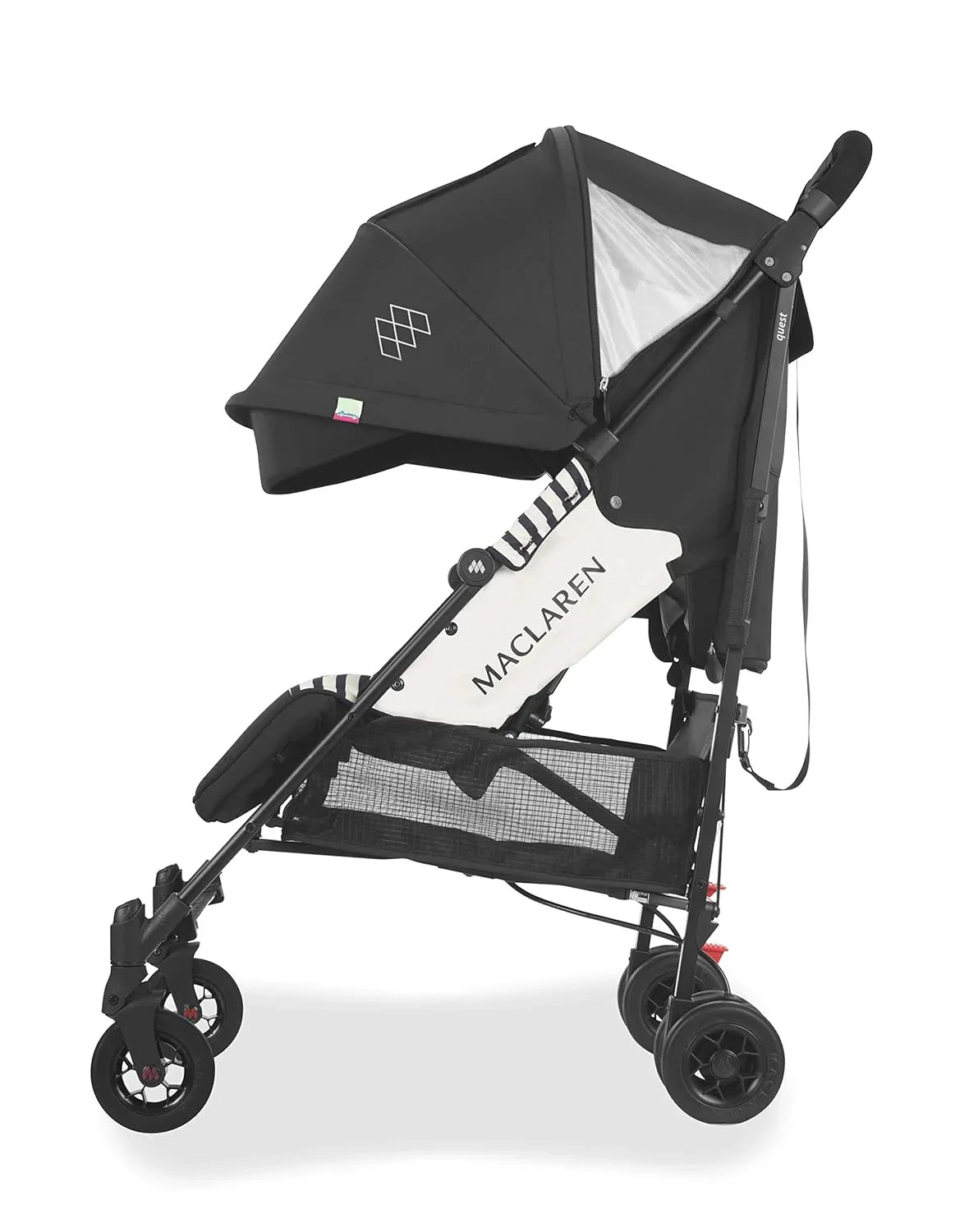 Maclaren Quest Arc leichter kompakter Kinderwagen, Neugeborene bis 25 kg, ausziehbares wasserdichtes Verdeck UPF 50+, Einzelgriff, Liegesitz, Allradfederung, Inklusive Regenhülle