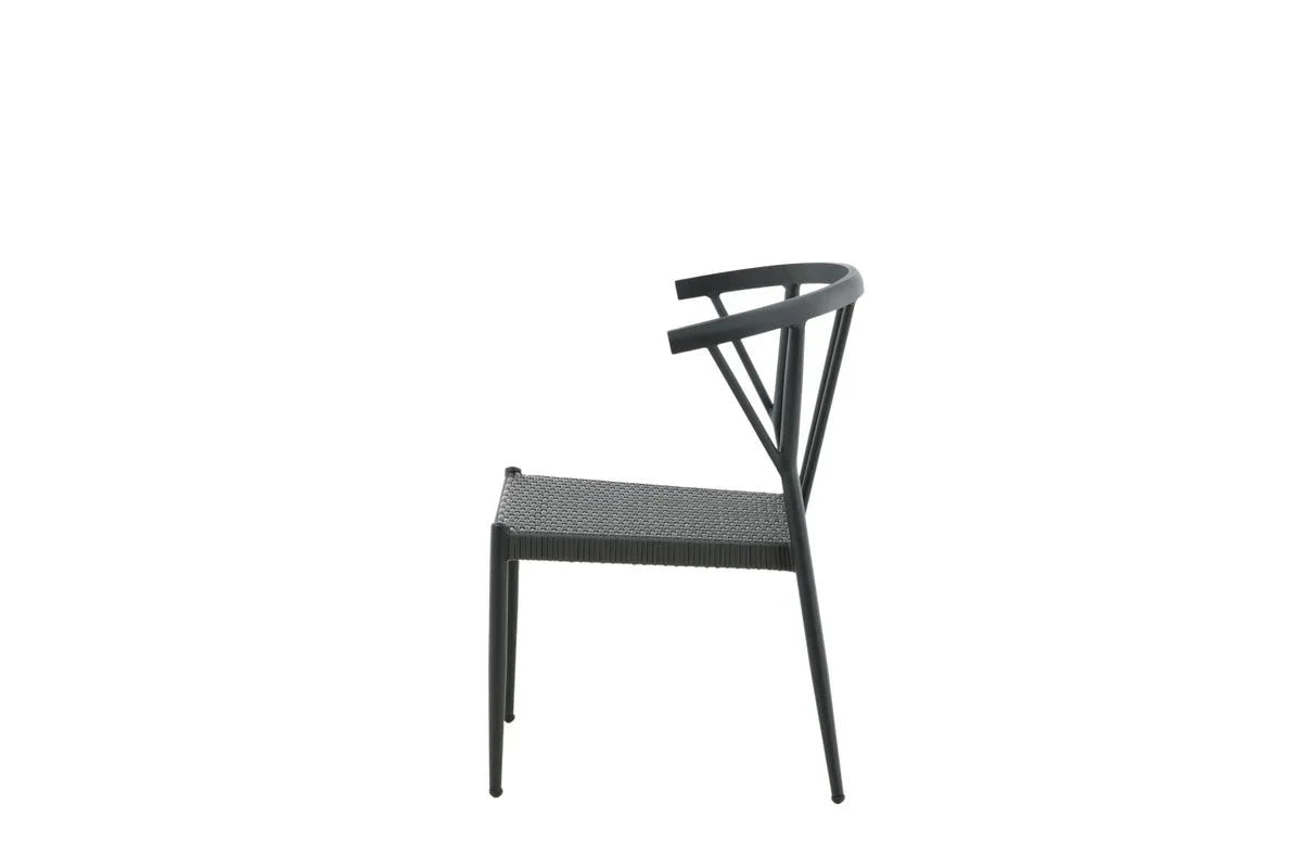 6er Set - Gartenstuhl Tina aus Rattan/Aluminium