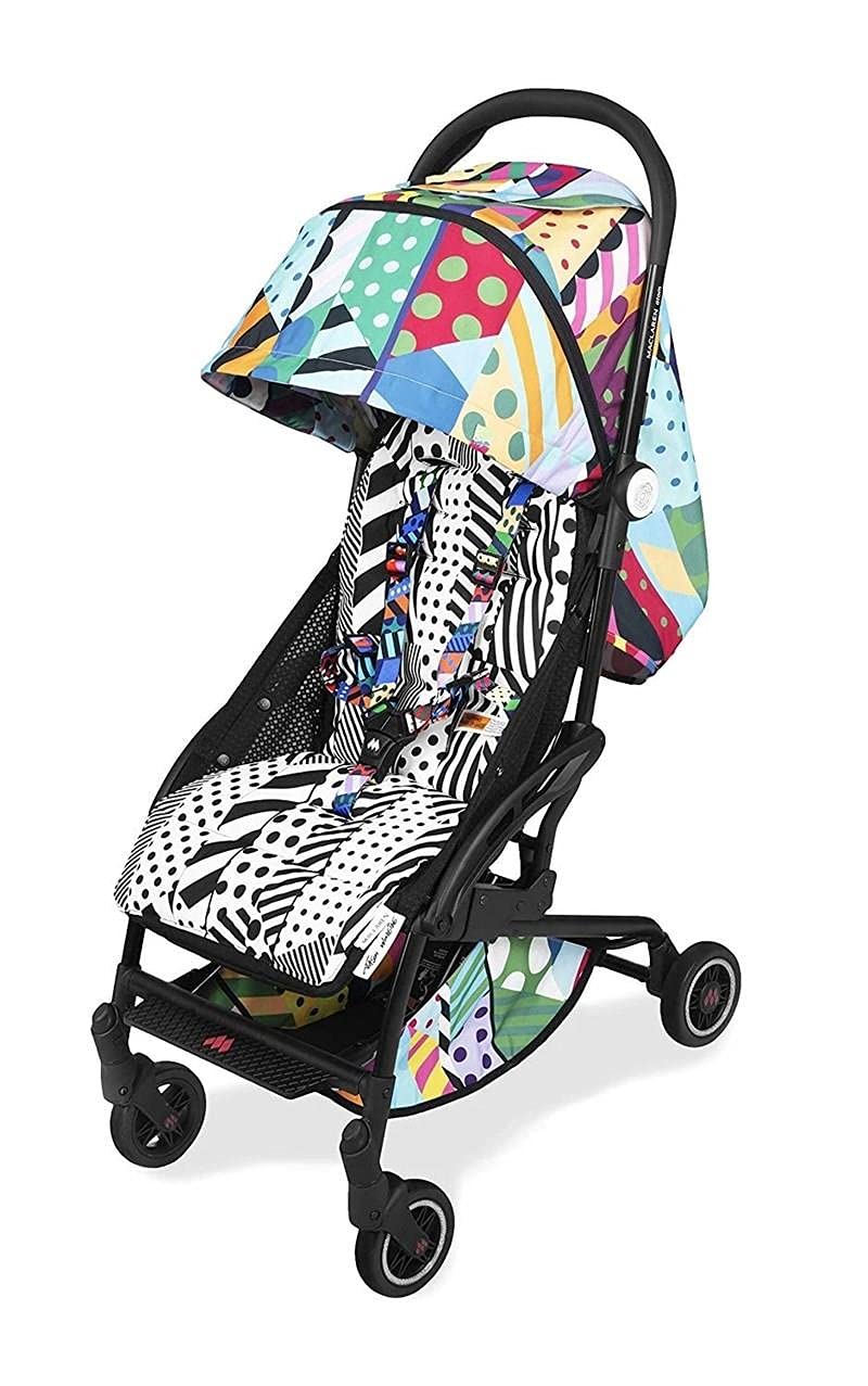 Maclaren Atom Jason Woodside kompakter, flach gefalteter, leichter Kinderwagen, Neugeborene bis 25 kg, ausziehbares wasserdichtes Verdeck UPF 50+, Liegesitz, Passend für Flugreisen, Mit Zubehör