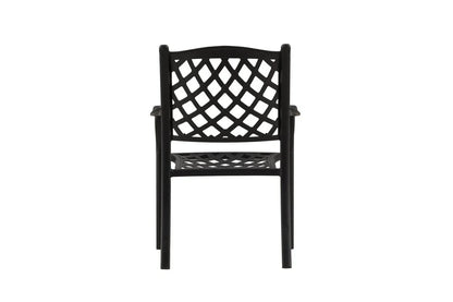 4er Set Gartenstuhl Auri - ein schlichter schwarzer Stuhl aus Aluminium