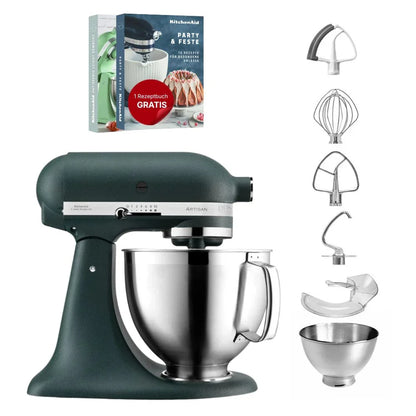 KitchenAid 4,8 L 5KSM185 Artisan Küchenmaschine Flexiset Artisan + Flexirührer