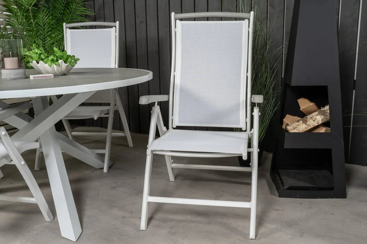 2er Set - Gartenstuhl Kara - Gestell aus Aluminium, verstellbar
