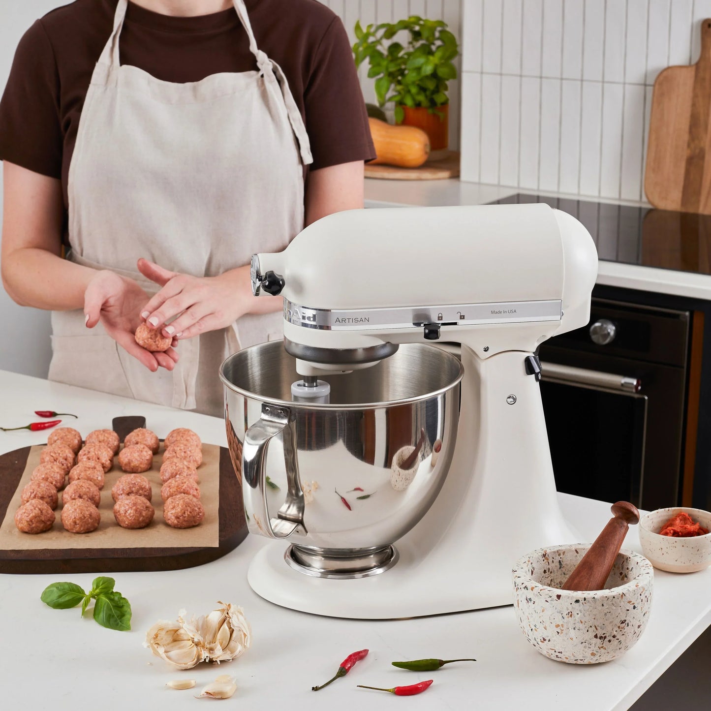 KitchenAid 4,8 L 5KSM175 Artisan Küchenmaschine Tschimmlover mit Tschimmhook Rührelementen