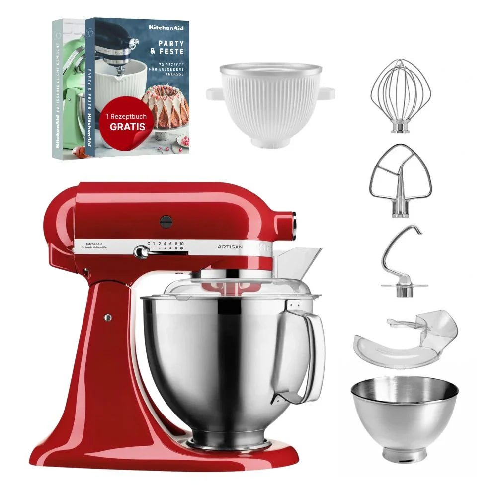 KitchenAid 4,8 L 5KSM185 Artisan Küchenmaschine Icelover Eiszubereiter 5KSMICM