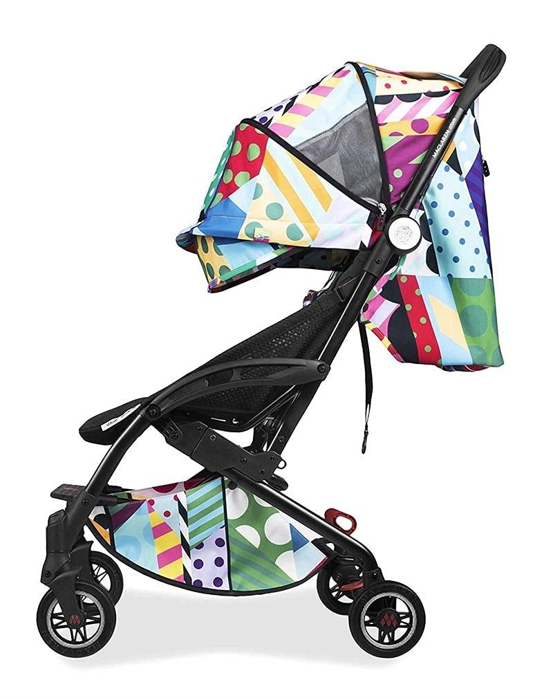 Maclaren Atom Jason Woodside kompakter, flach gefalteter, leichter Kinderwagen, Neugeborene bis 25 kg, ausziehbares wasserdichtes Verdeck UPF 50+, Liegesitz, Passend für Flugreisen, Mit Zubehör