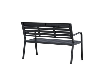 Gartenbank Mineral - Zeitloses Design aus schwarzem Aluminium