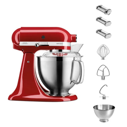 KitchenAid 4,8 L 5KSM185 Artisan Küchenmaschine Pastalover 3er Nudelwalzenset
