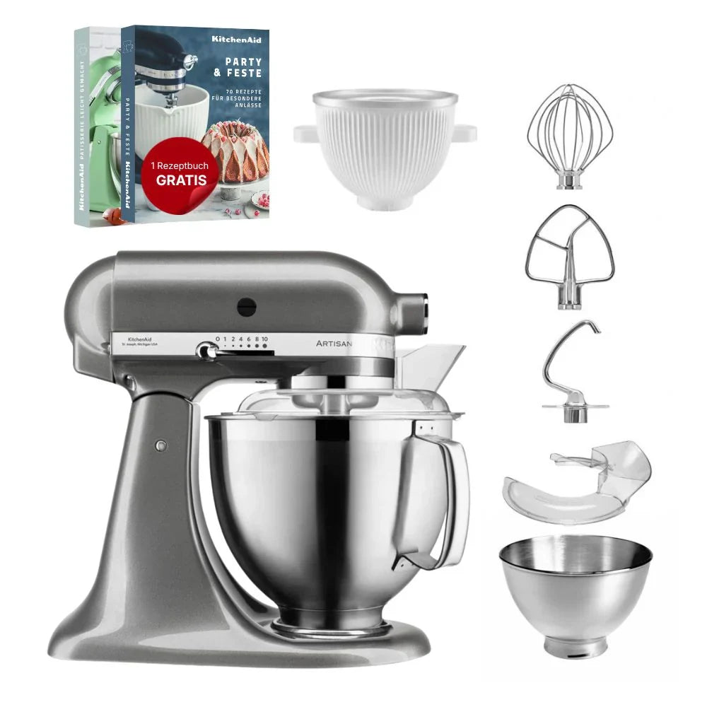 KitchenAid 4,8 L 5KSM185 Artisan Küchenmaschine Icelover Eiszubereiter 5KSMICM