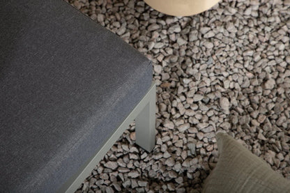 Gartenbank Eckmodul Borelio - Aus Aluminium in den Farben Khaki und Beige