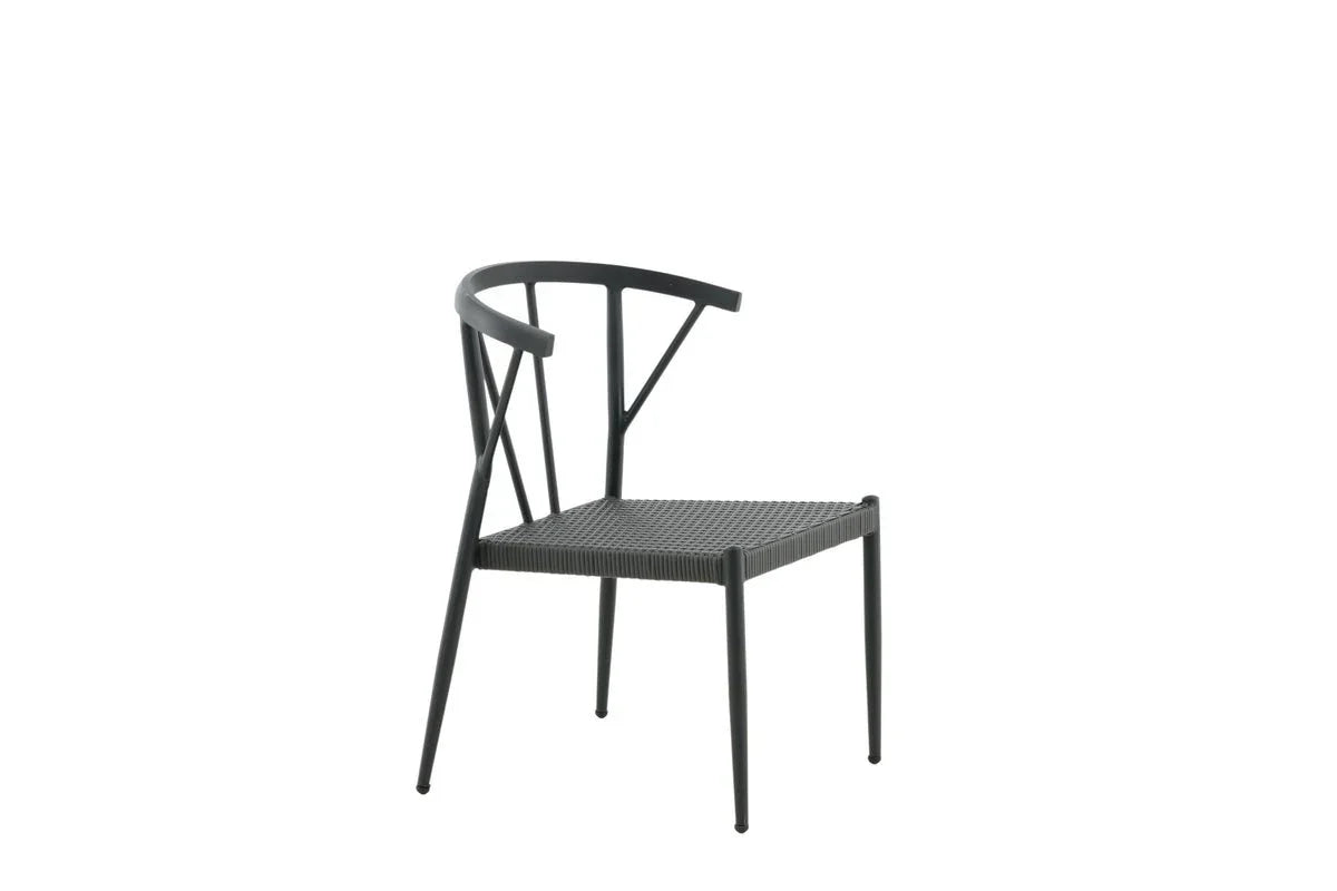 6er Set - Gartenstuhl Tina aus Rattan/Aluminium