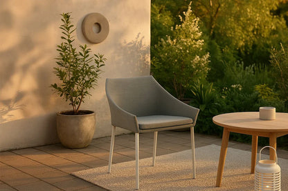2er Set - Gartenstuhl Sophia aus Aluminium/Polyester
