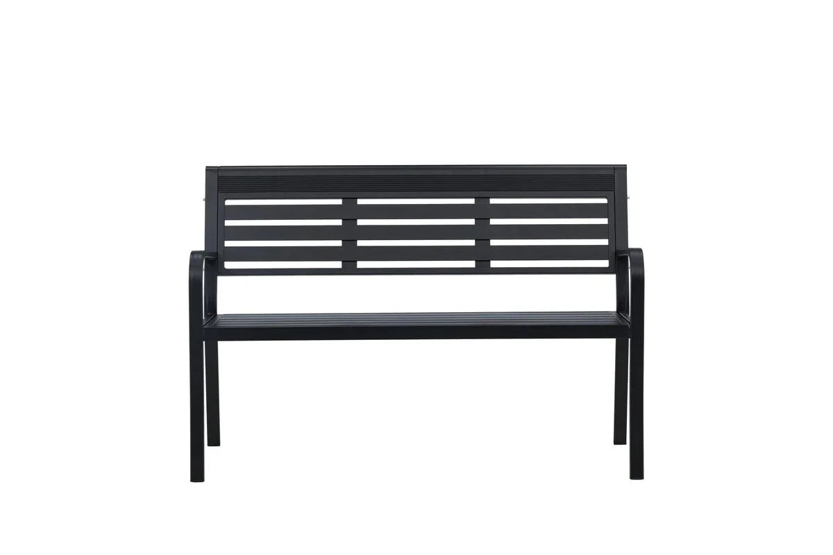 Gartenbank Mineral - Zeitloses Design aus schwarzem Aluminium
