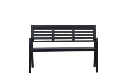 Gartenbank Mineral - Zeitloses Design aus schwarzem Aluminium