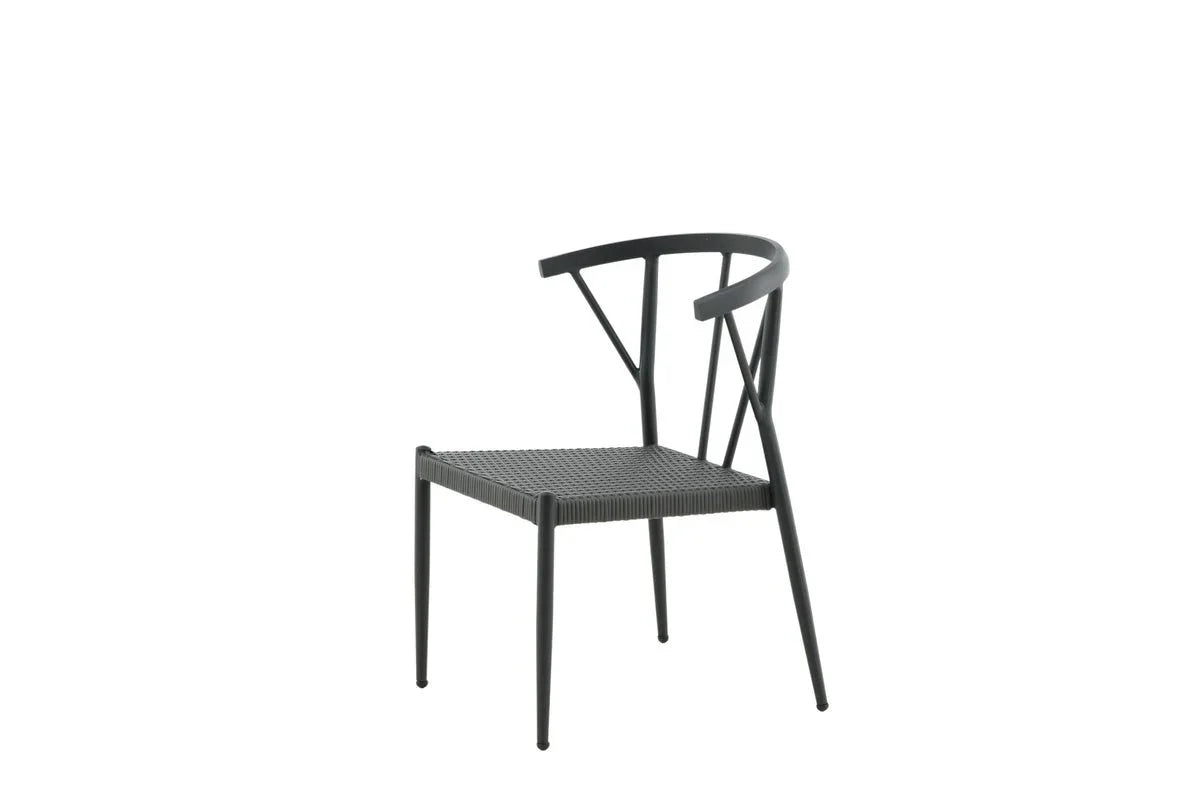 6er Set - Gartenstuhl Tina aus Rattan/Aluminium