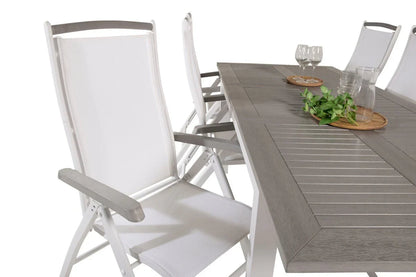2er Set - Gartenstuhl Kara - Gestell aus Aluminium, verstellbar