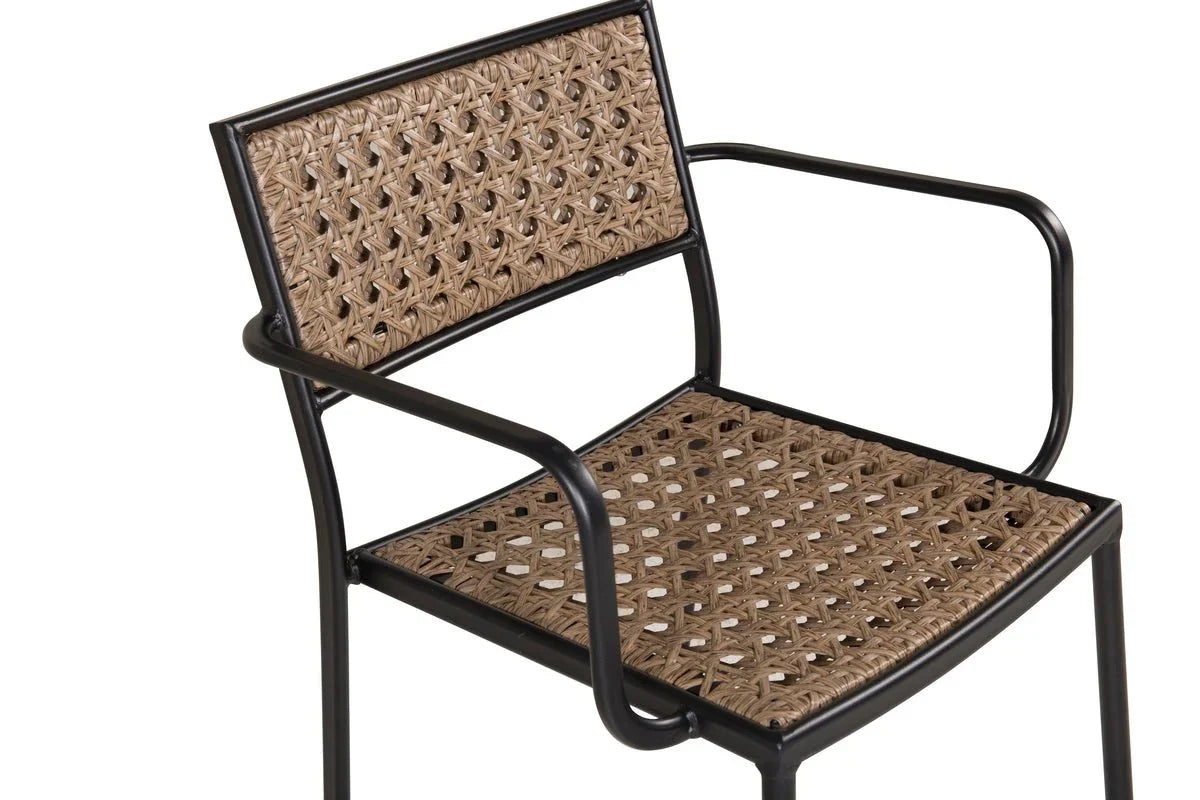 4er Set - Gartenstuhl Marave aus Rattan inkl. Kissen