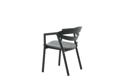 Gartenstuhl Sylt - aus Aluminium in Schwarz