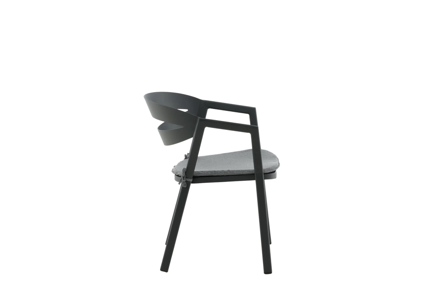 Gartenstuhl Sylt - aus Aluminium in Schwarz