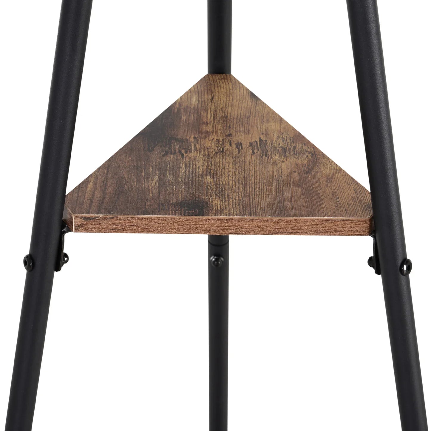 HOMCOM Metall Kleiderständer Baummuster für Kleidung Taschen Hüte 6 Haken mit 2 Regalen 32,5x45,5x182cm