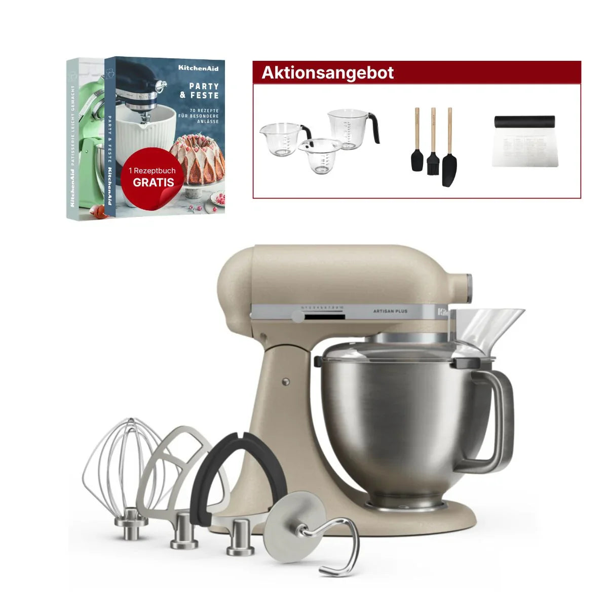 KitchenAid 4,7L 5KSM50PKVE Küchenmaschine - Artisan Plus