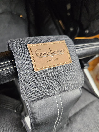 Emmaljunga - NXT90 Flat Outdoor Kombikinderwagen (Sportsitz und Liegewanne) - Schwarz / weiß in gutem Zustand