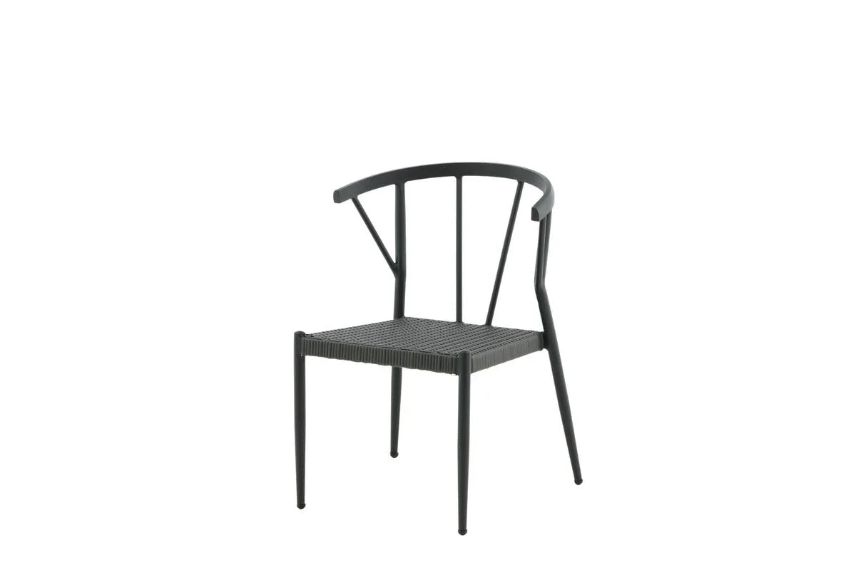 6er Set - Gartenstuhl Tina aus Rattan/Aluminium