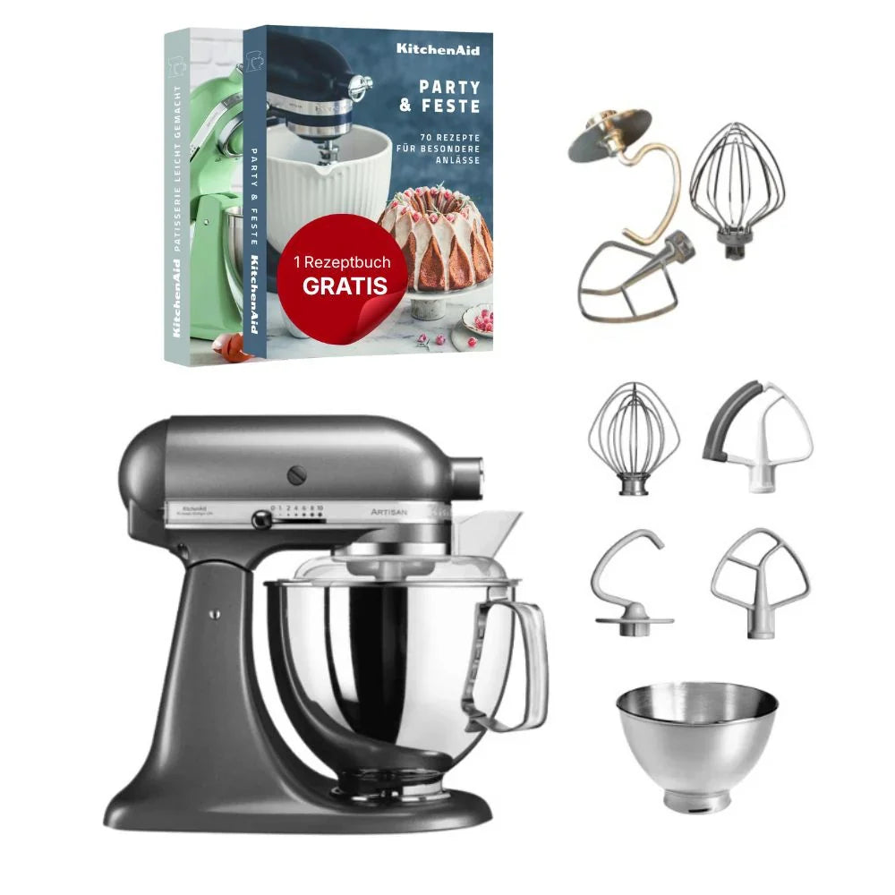 KitchenAid 4,8 L 5KSM175 Artisan Küchenmaschine Tschimmlover mit Tschimmhook Rührelementen