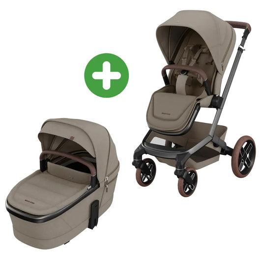 B-Ware Maxi Cosi Kinderwagen Premium Buggy Fame Set Twillic Truffle Gestell Babywanne