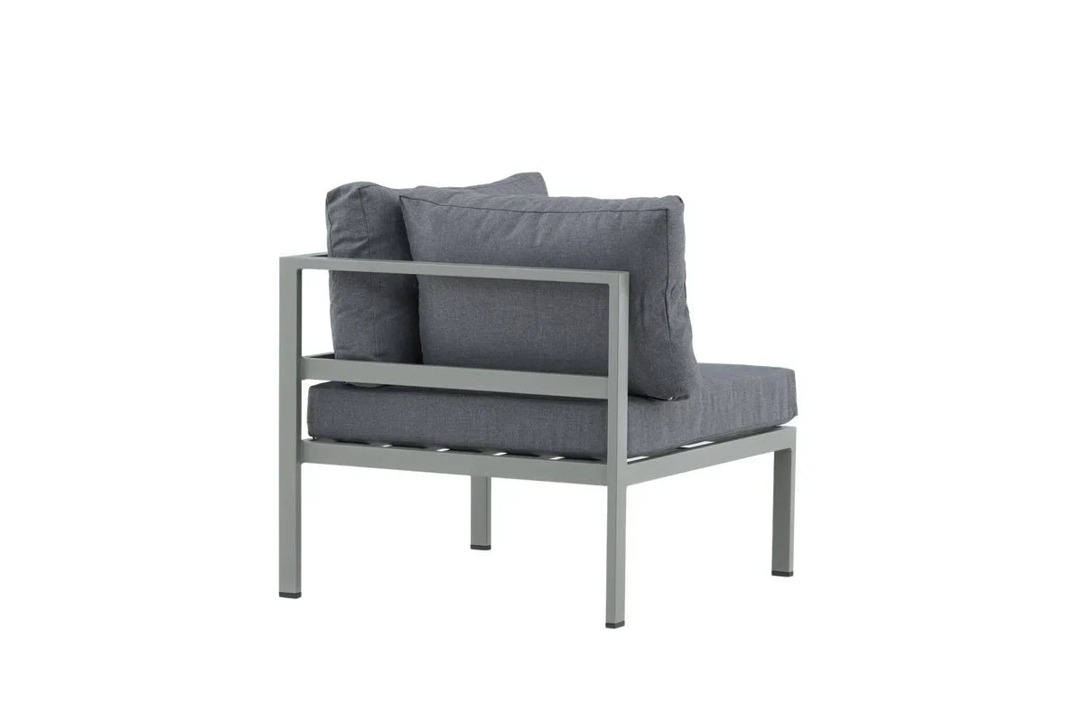 Gartenbank Eckmodul Borelio - Aus Aluminium in den Farben Khaki und Beige