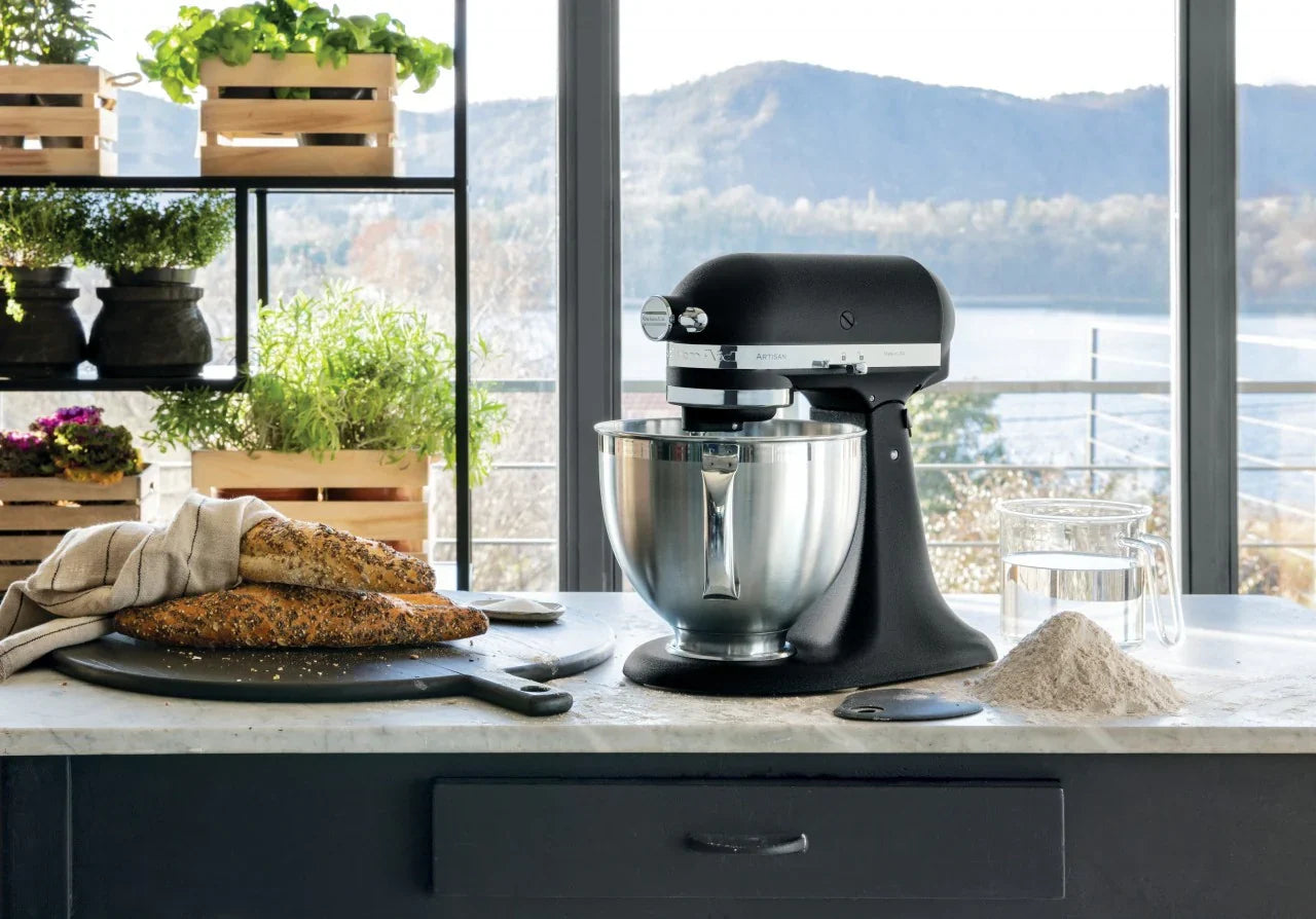 KitchenAid 4,8 L 5KSM185 Artisan Küchenmaschine Flexiset Artisan + Flexirührer