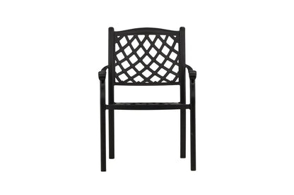 4er Set Gartenstuhl Auri - ein schlichter schwarzer Stuhl aus Aluminium