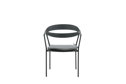 Gartenstuhl Sylt - aus Aluminium in Schwarz