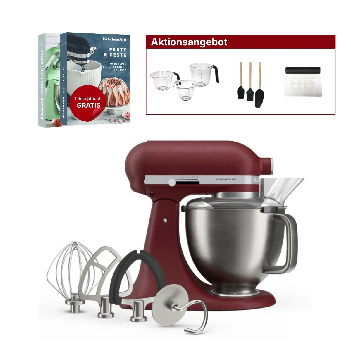 KitchenAid 4,7L 5KSM50PKVE Küchenmaschine - Artisan Plus