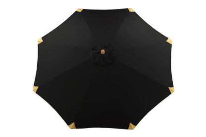 Garten Sonnenschirm Boho – Ø270 cm in wahlweise Schwarz oder Grau