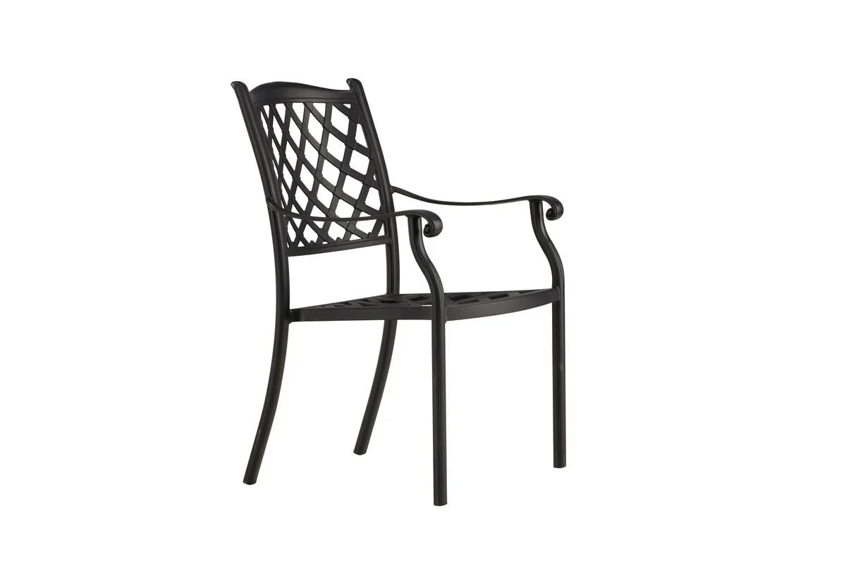 4er Set Gartenstuhl Auri - ein schlichter schwarzer Stuhl aus Aluminium