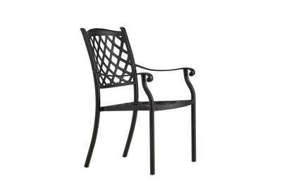 4er Set Gartenstuhl Auri - ein schlichter schwarzer Stuhl aus Aluminium
