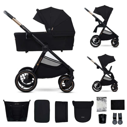 B-Ware Kinderkraft Kinderwagen Buggy Nea 2.0 Midnight Black All Terrain Verstellbar