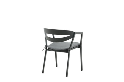 Gartenstuhl Sylt - aus Aluminium in Schwarz